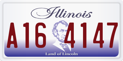 IL license plate A164147