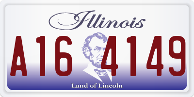 IL license plate A164149