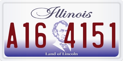 IL license plate A164151