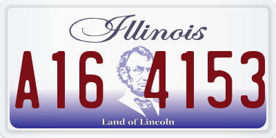 IL license plate A164153