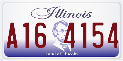 IL license plate A164154