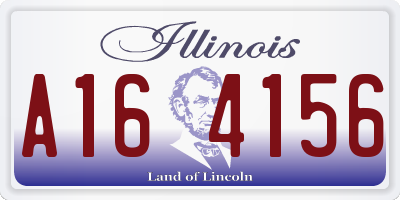 IL license plate A164156