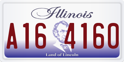 IL license plate A164160