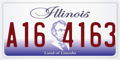 IL license plate A164163