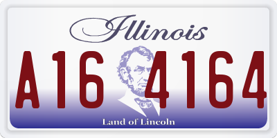 IL license plate A164164