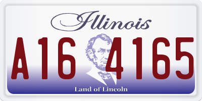IL license plate A164165
