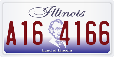 IL license plate A164166