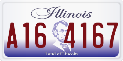 IL license plate A164167