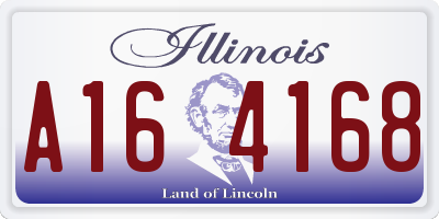IL license plate A164168