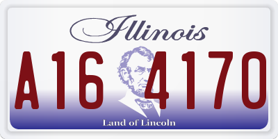 IL license plate A164170