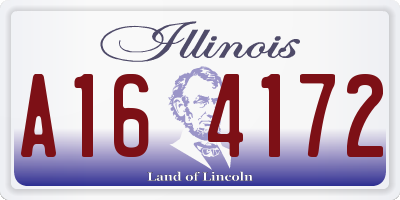 IL license plate A164172