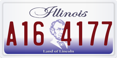 IL license plate A164177