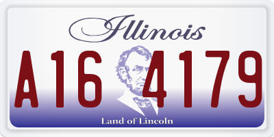 IL license plate A164179