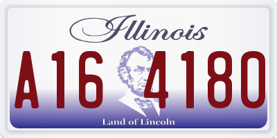 IL license plate A164180