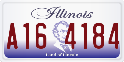 IL license plate A164184