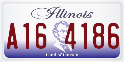 IL license plate A164186