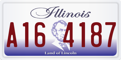 IL license plate A164187