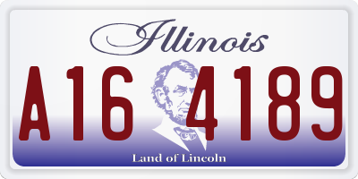 IL license plate A164189