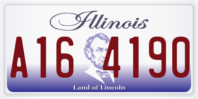 IL license plate A164190