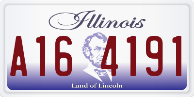 IL license plate A164191