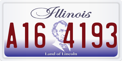 IL license plate A164193