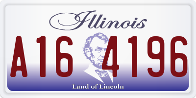 IL license plate A164196