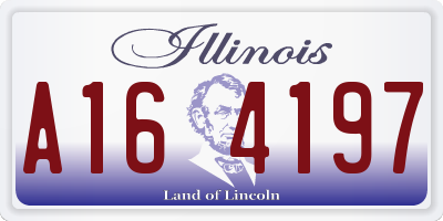 IL license plate A164197