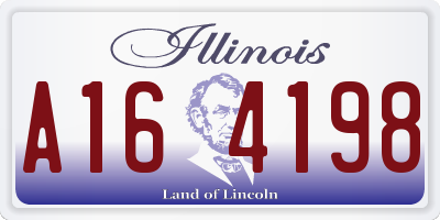 IL license plate A164198