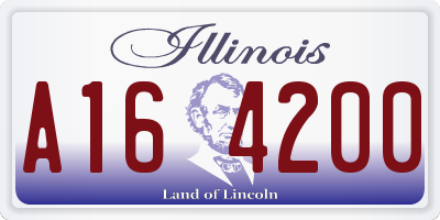 IL license plate A164200