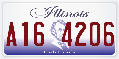 IL license plate A164206