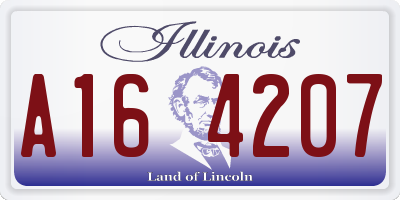 IL license plate A164207
