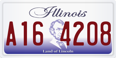 IL license plate A164208