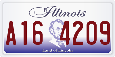 IL license plate A164209