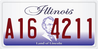 IL license plate A164211