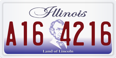 IL license plate A164216