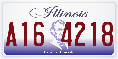 IL license plate A164218