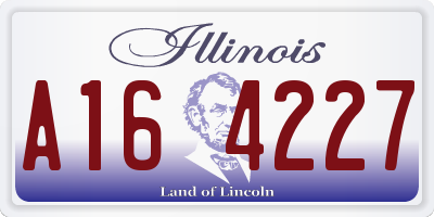 IL license plate A164227