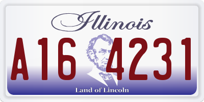 IL license plate A164231