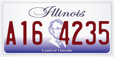 IL license plate A164235