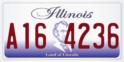 IL license plate A164236