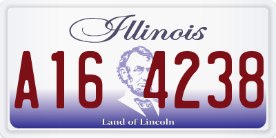 IL license plate A164238