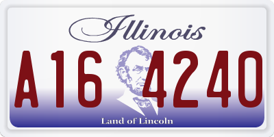 IL license plate A164240