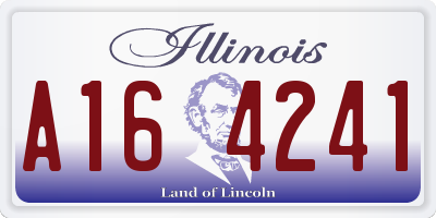 IL license plate A164241