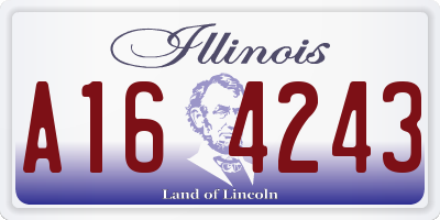 IL license plate A164243