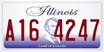 IL license plate A164247