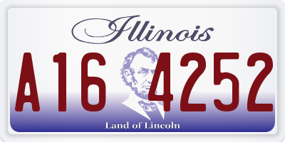 IL license plate A164252