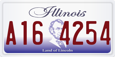 IL license plate A164254
