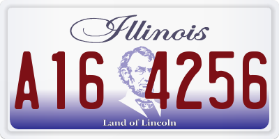 IL license plate A164256