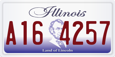IL license plate A164257