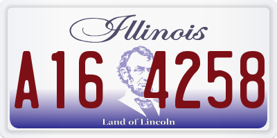 IL license plate A164258